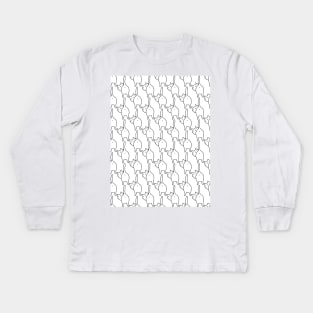 White cat butts Kids Long Sleeve T-Shirt